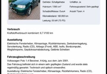 VW Polo 160.000 km 1.700 &euro; Hannover 30459