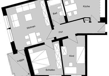 Wohnung Hannover Mittelfeld - 3 Zimmer, 78 m&sup2;, 640&euro; | Angebot:27685074